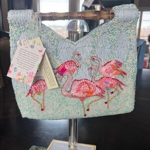 Beaded Flamingo Handbag
